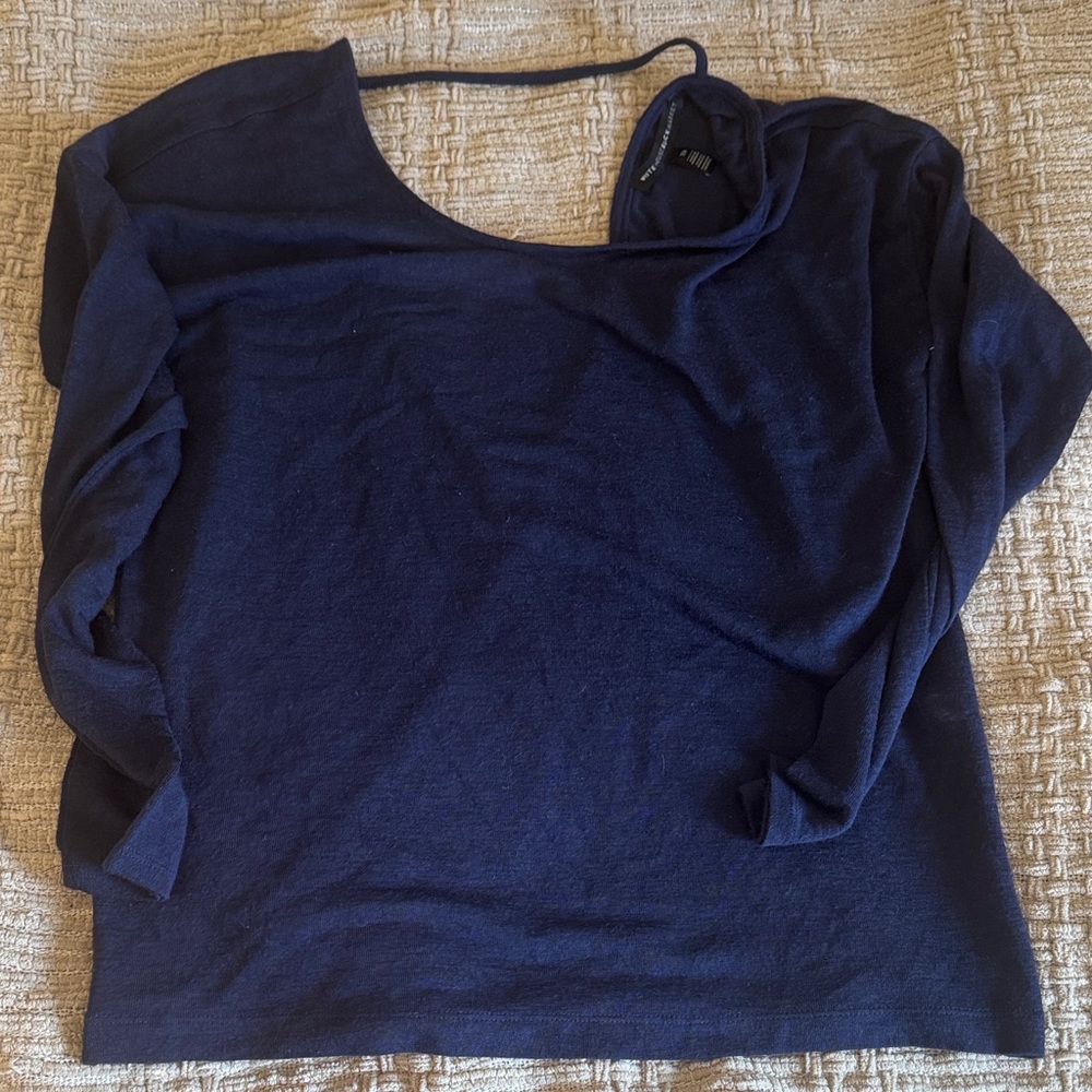 White House Black Market Deep Blue Knit Top